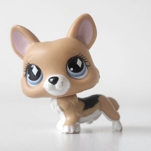 LPS #639 Corgi Diamond Eyes Littlest Pet Shop Original Owner Dog